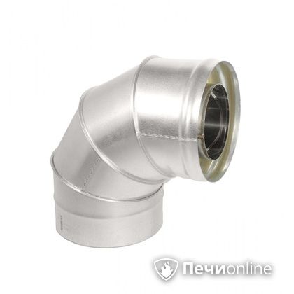 Колено 90° сэндвич Теплов и Сухов Отвод Термо 87* ОТ-Р 430-0.5/оцинковка D115/180 в Красноярске