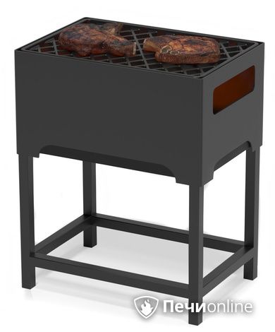 Мангал Везувий Турист №1 с чугунной решеткой "СТЕЙК" на подставке в Красноярске