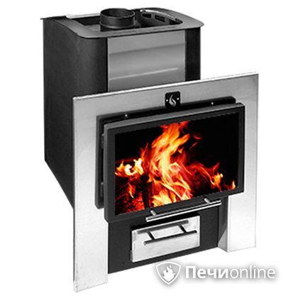 Дровяная банная печь Конвектика 26 Плазма антрацит в Красноярске