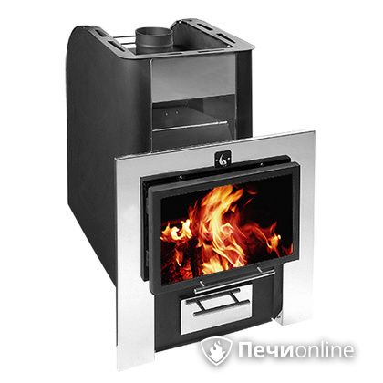 Дровяная банная печь Конвектика Ниагара Сетка 16 Плазма антрацит в Красноярске
