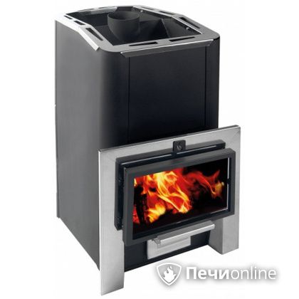 Дровяная банная печь Конвектика Ниагара 18 Плазма антрацит в Красноярске