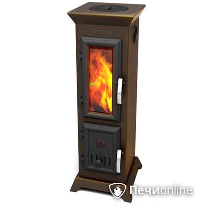 Печь-камин TMF Статика Тетра Мини чугунная дверца черная бронза в Красноярске