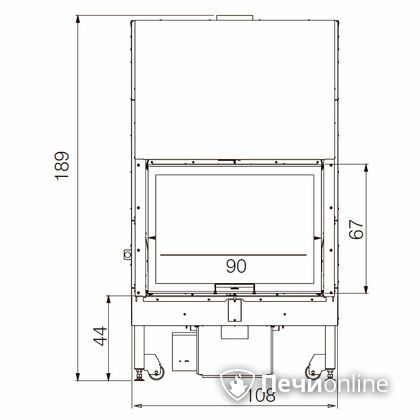 Каминная топка Edilkamin BLOKK 90 N bianco в Красноярске