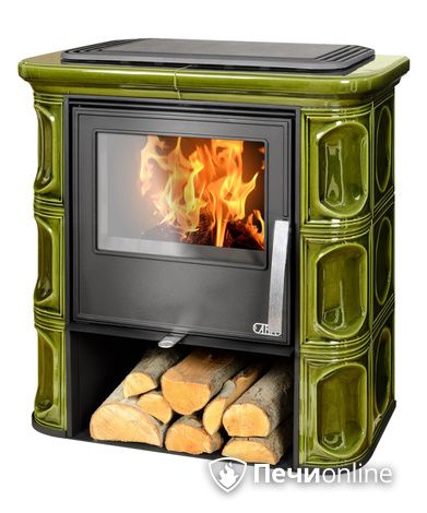 Печь-камин ABX Florencie, зеленая в Красноярске