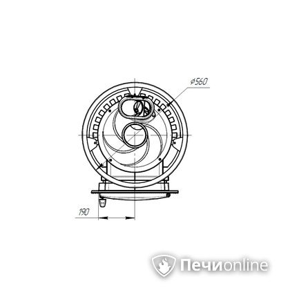 Дровяная печь-каменка Прометалл Атмосфера М короткий топливный канал сетка в Красноярске