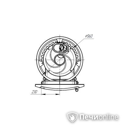 Дровяная печь-каменка Прометалл Атмосфера L короткий топливный канал сетка в Красноярске