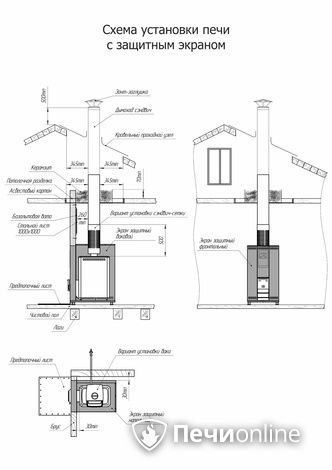 Дровяная банная печь Теплодар Кузбасс-20 ТК Панорама (2018) в Красноярске