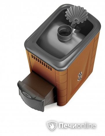 Дровяная банная печь TMF Ангара 2012 Inox ДА ЗК ТО терракота в Красноярске