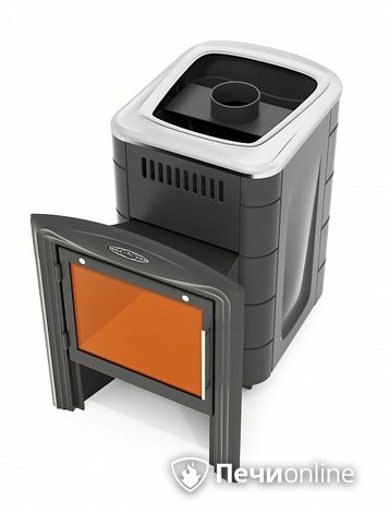 Дровяная банная печь TMF Компакт 2017 Inox Витра антрацит в Красноярске