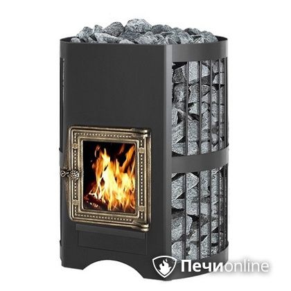 Дровяная банная печь Везувий Скиф Стандарт 22 ДТ-4С без выносного тоннеля в Красноярске