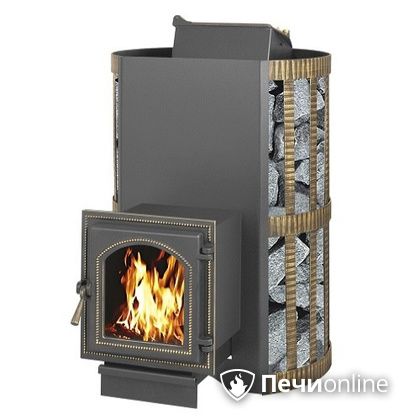 Дровяная банная печь Везувий Скиф с закрытой каменкой (270) в Красноярске