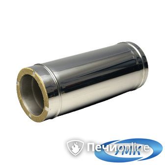 Дымоход УМК Сэндвич-труба 0.5м 140х200 Н+Оц 0.5мм 0.5мм по воде в Красноярске