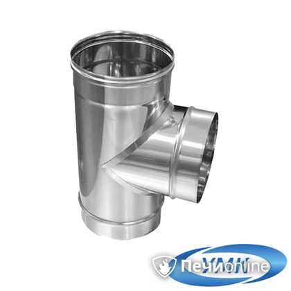 Дымоход УМК Тройник 90° D115 0.5мм нержавейка в Красноярске
