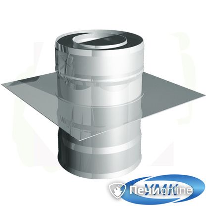 Дымоход УМК Монтажная площадка D100х160 Н+Н 1,0мм 0,5мм по воде в Красноярске