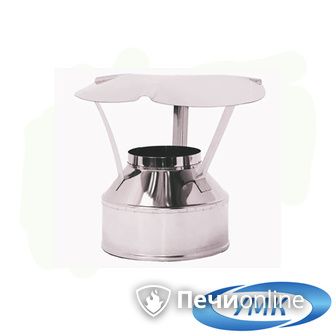 Дымоход УМК Оголовок D80х160 Н+Оц 0.5мм 0.5мм по воде в Красноярске