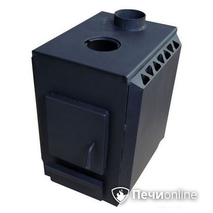 Печь буржуйка УЗПО Теплушка 200 с варочной поверхностью антрацит в Красноярске