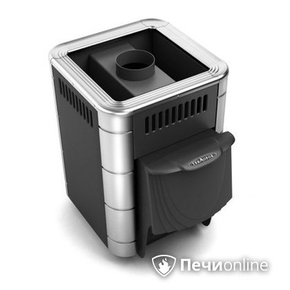 Дровяная банная печь TMF Оса Inox дверь антрацит короткий канал антрацит в Красноярске