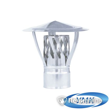 Дымоход УМК Зонт с искрогасителем D100 0.5 мм. нержавейка в Красноярске