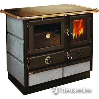 Отопительно-варочная печь MBS Thermo Magnum Stone L с теплообменником и духовым шкафом в Красноярске