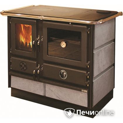 Отопительно-варочная печь MBS Thermo Magnum Stone R с теплообменником и духовым шкафом в Красноярске
