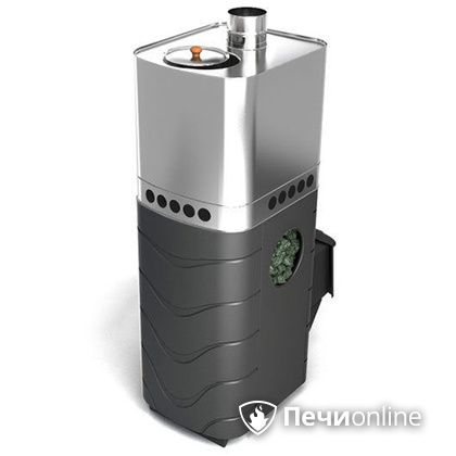 Дровяная банная печь TMF Бирюса 2013 Carbon антрацит с закрытой каменкой в Красноярске