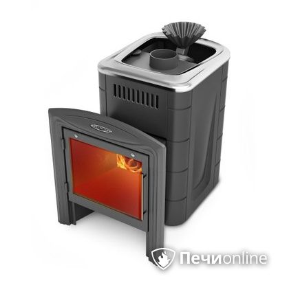 Дровяная банная печь TMF Гейзер Мини 2016 Inox Витра ЗК антрацит в Красноярске